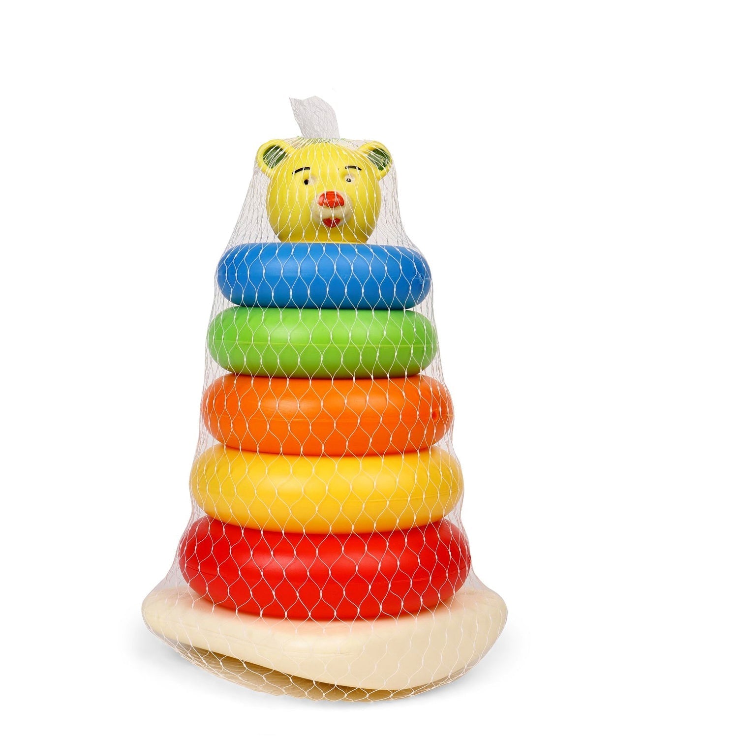 Colorful stacking rings for educational play. Colorful stacking rings for educational play.
